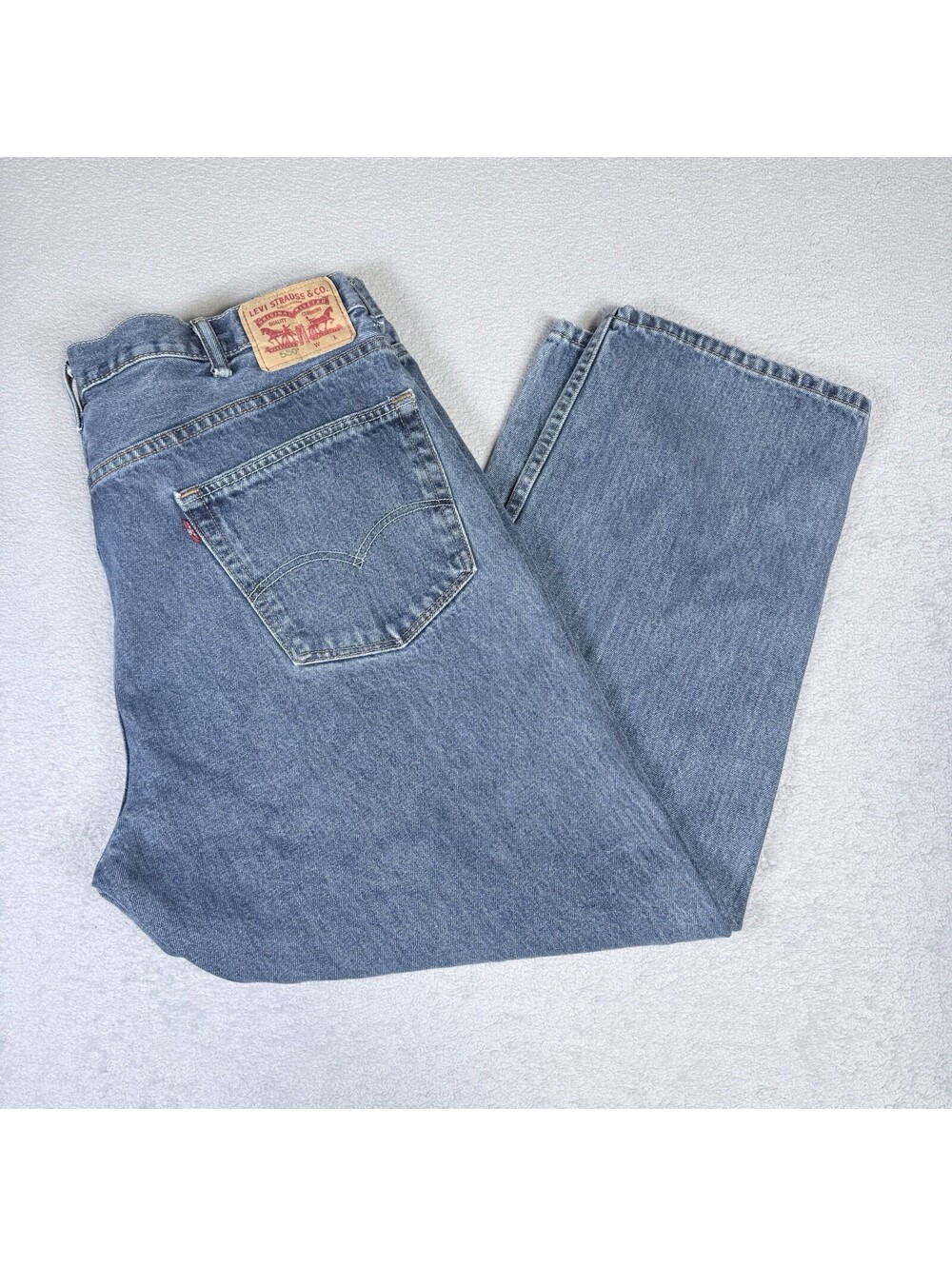 Levi’s 550 Relaxed Fit Jeans Men’s 44/29 Light Wash Denim Pants Red Tab